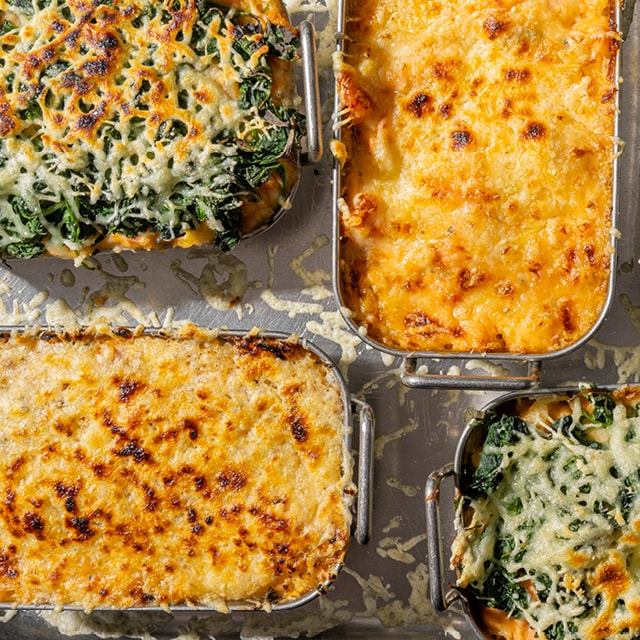 Vislasagne met spinazie